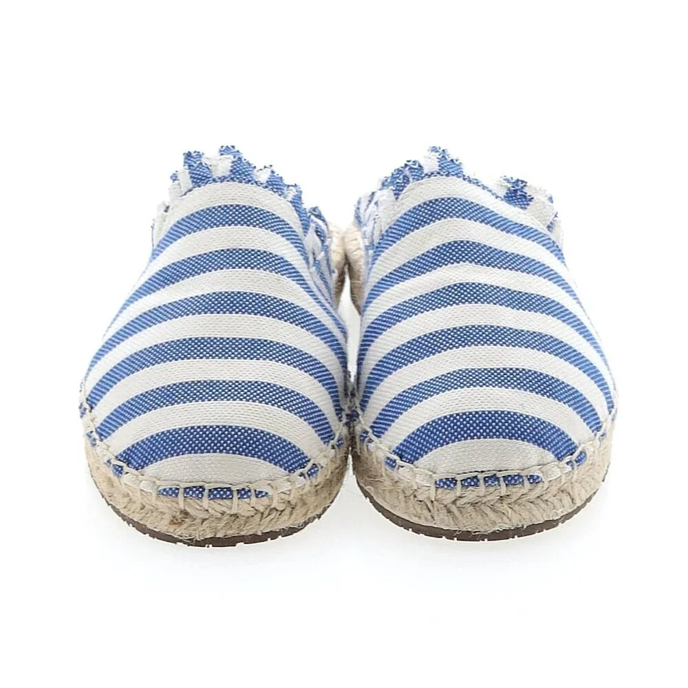 Kate Spade New York Laila Mule Blue White Stripe Espadrille Size 6.5